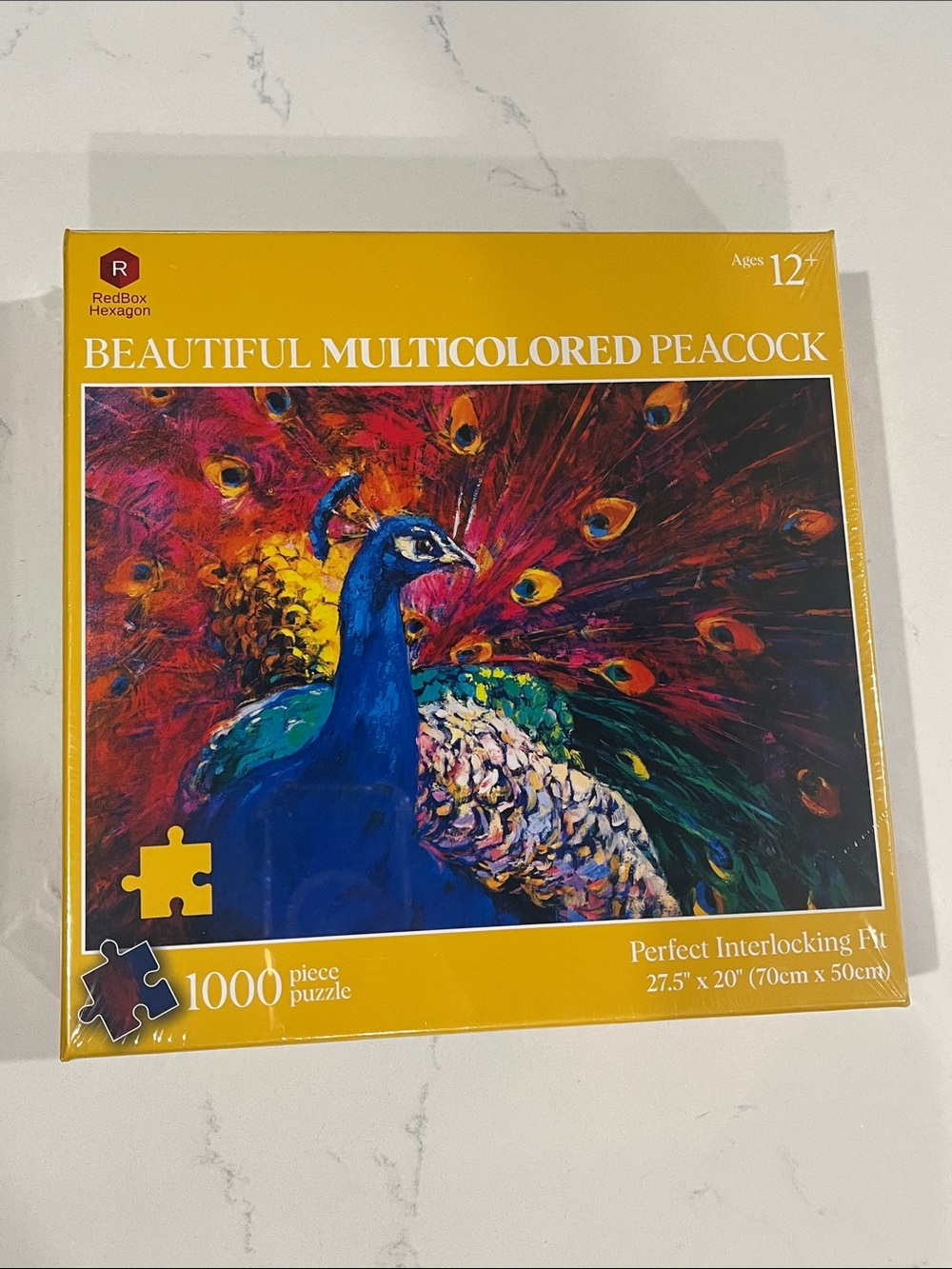 Beautiful Multicolored Peacock Puzzle - Blue & Multicolor